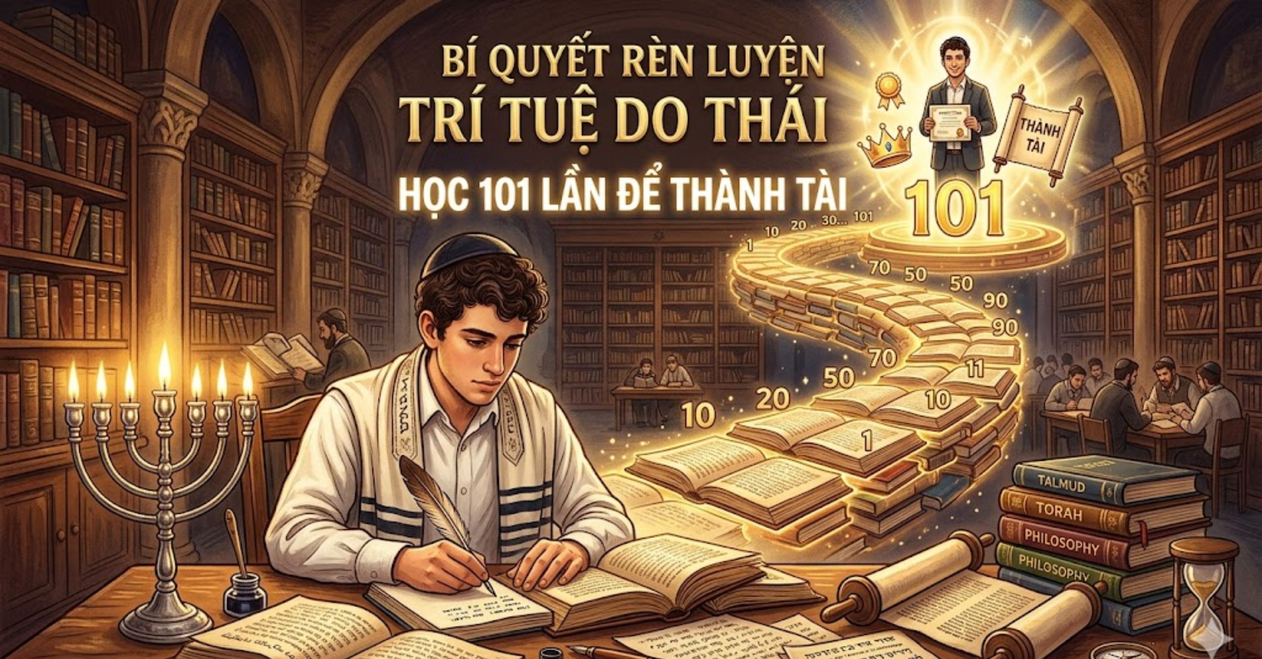 Bí Quyết Rèn Luyện Trí Tuệ Do Thái: Học 101 Lần Để Thành Tài
