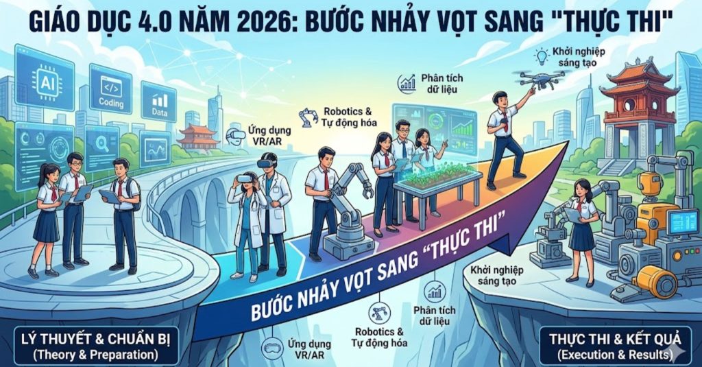 Giáo Dục 4.0 Năm 2026: Bước Nhảy Vọt Sang "Thực Thi"