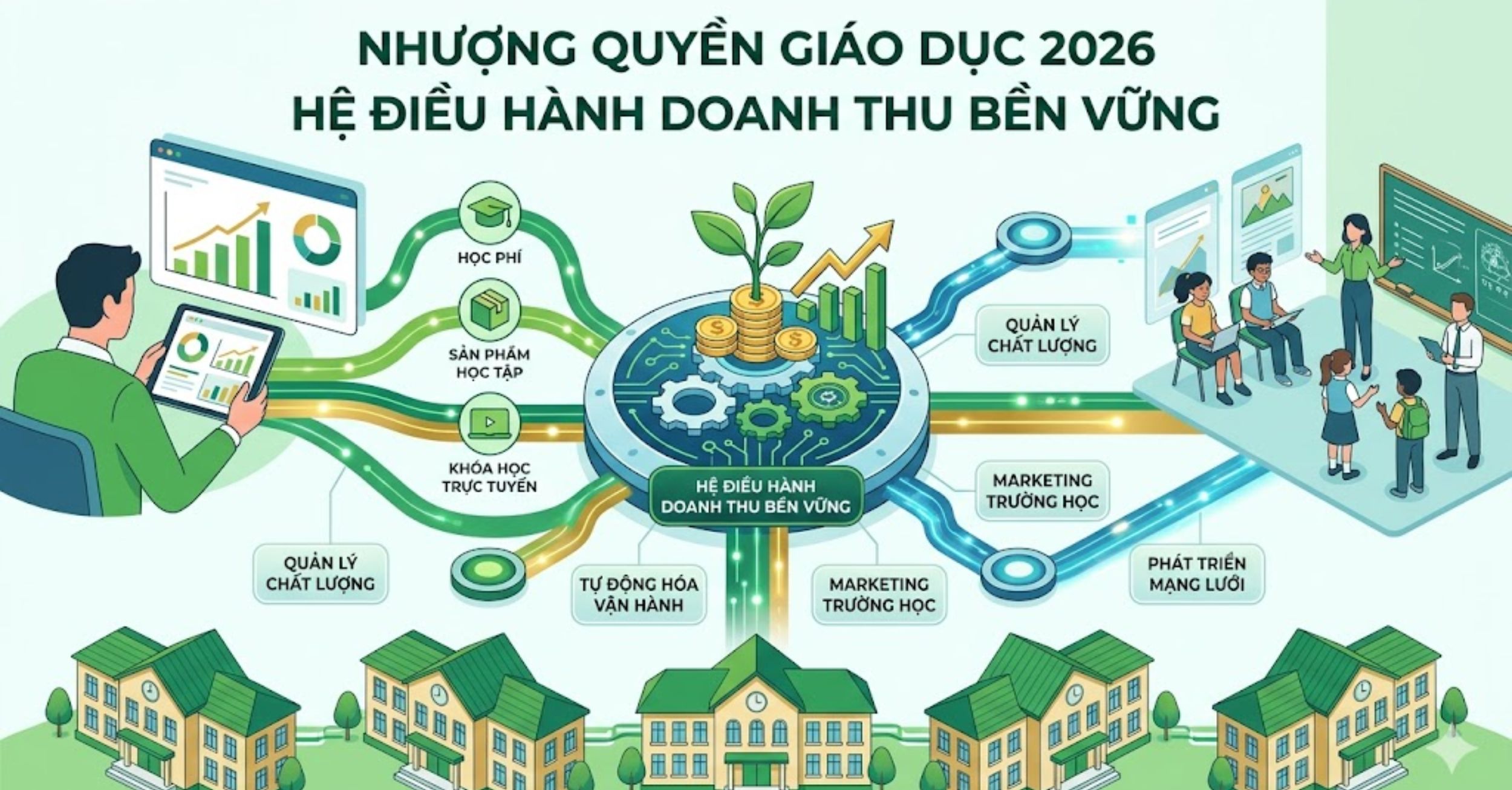 Nhượng Quyền Giáo Dục 2026: Hệ Điều Hành Doanh Thu Bền Vững