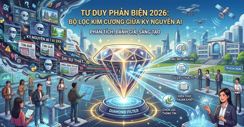 Tư Duy Phản Biện 2026: Bộ Lọc Kim Cương Giữa Kỷ Nguyên AI