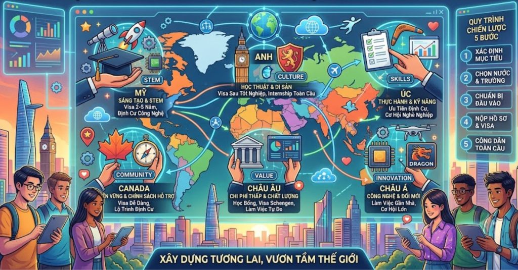 Du Học Các Nước 2026: Bản Đồ Chiến Lược Cho Công Dân Toàn Cầu
