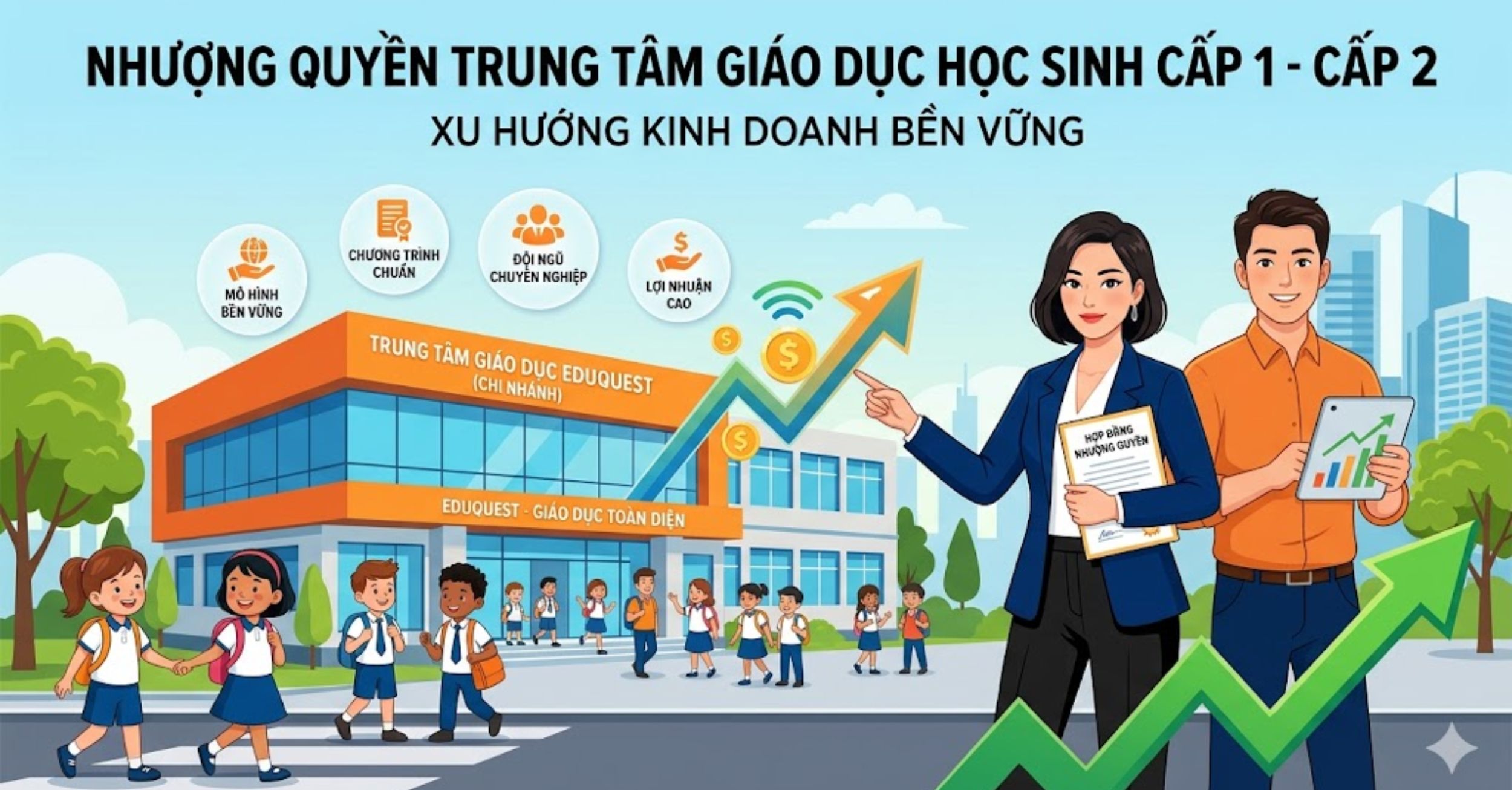 Nhượng Quyền Trung Tâm Giáo Dục Học Sinh Cấp 1 - Cấp 2: Xu Hướng Kinh Doanh Bền Vững