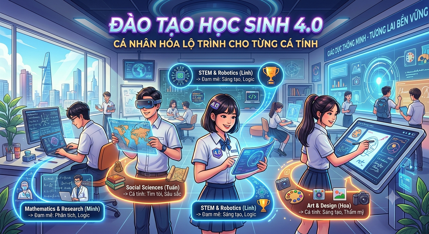 Đào tạo học sinh 4.0: Cá nhân hóa lộ trình cho từng cá tính