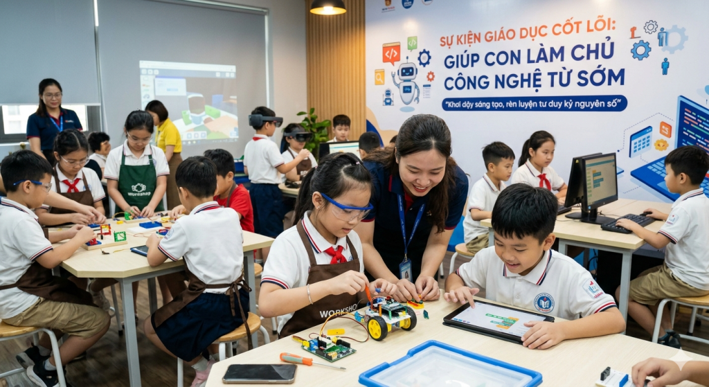 Sự Kiện Giáo Dục Cốt Lõi: Giúp Con Làm Chủ Công Nghệ Từ Sớm