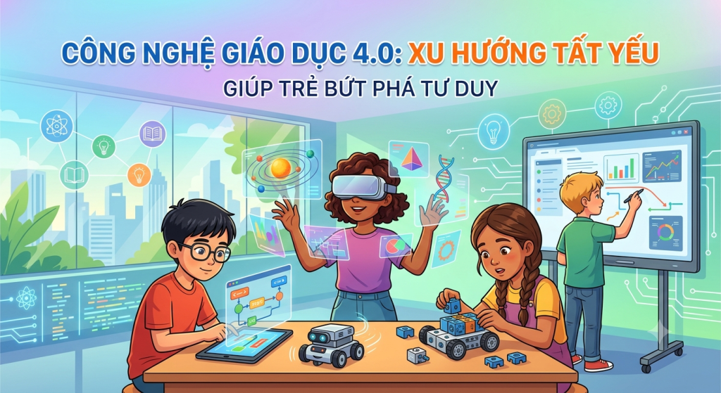 Công nghệ giáo dục 4.0: Xu hướng tất yếu giúp trẻ bứt phá tư duy