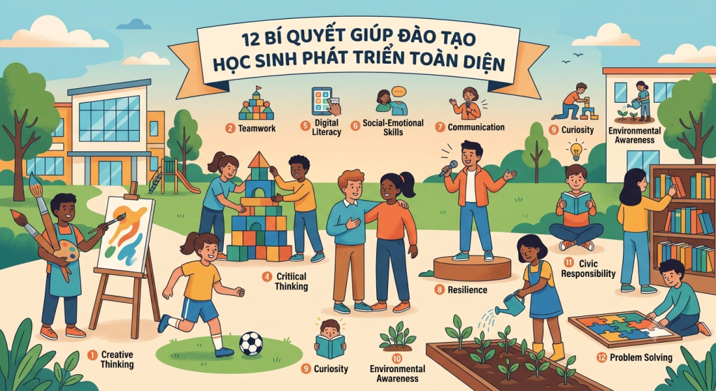 12 Bí Quyết Giúp Đào Tạo Học Sinh Phát Triển Toàn Diện