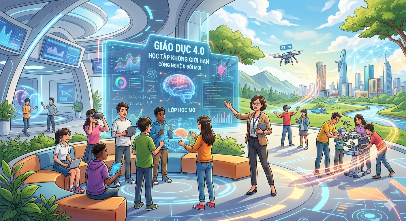 Giáo Dục 4.0: Khi Lớp Học Không Còn Bị Giới Hạn Bởi Bốn Bức Tường
