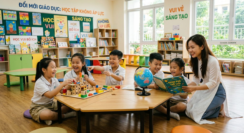 Thay đổi tư duy giáo dục: Đào tạo học sinh học tập không áp lực