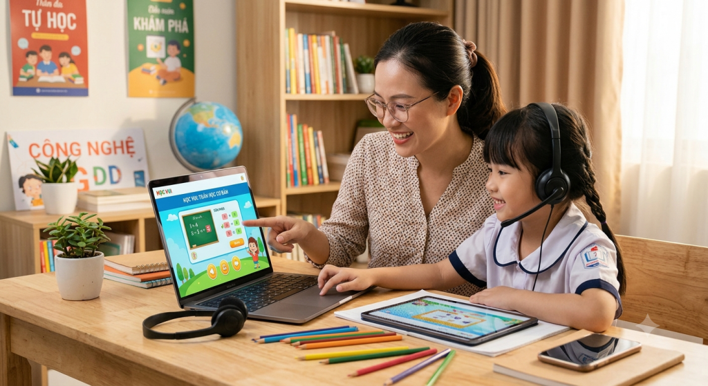 Đồng hành cùng con trong kỷ nguyên công nghệ giáo dục