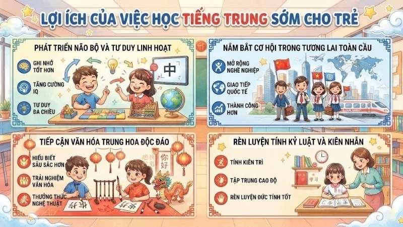 Lợi ích khi cho trẻ học tiếng Trung từ sớm