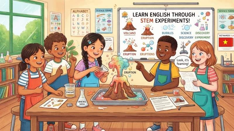 Tiếng Anh Qua Thí Nghiệm STEM