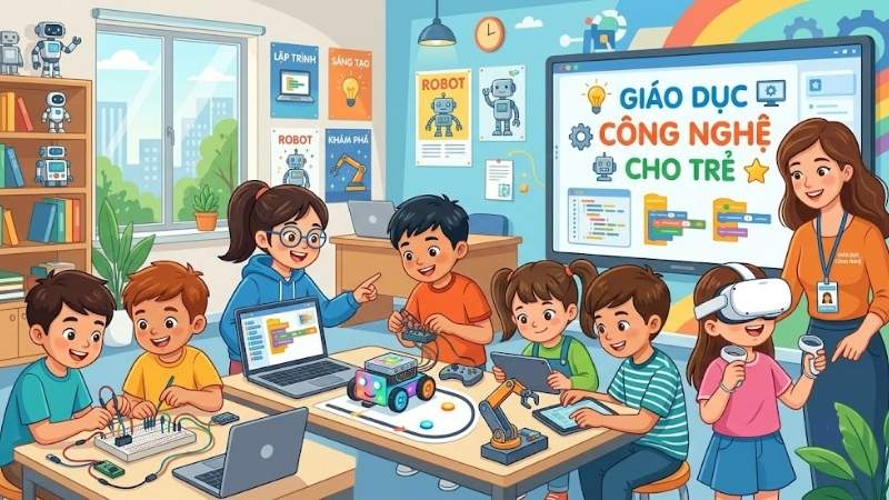 giáo dục công nghệ cho trẻ