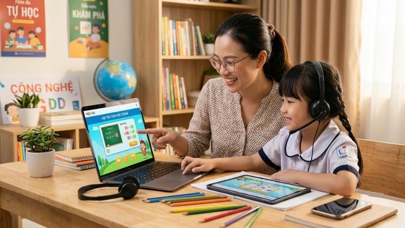 Đồng hành cùng con trong công nghệ giáo dục